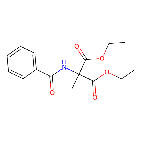 Diethyl benzamido(methyl)propanedioate structure