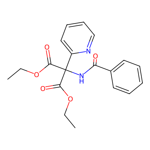 Diethyl 2-benzamido-2-pyridin-2-ylpropanedioate structure