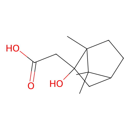 (2-Hydroxy-1,7,7-trimethylbicyclo[2.2.1]heptan-2-yl)acetic acid structure