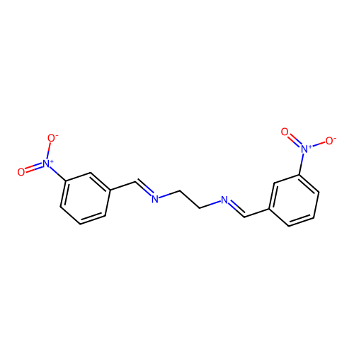 N~1~,N~2~-bis(3-nitrobenzylidene)-1,2-ethanediamine structure