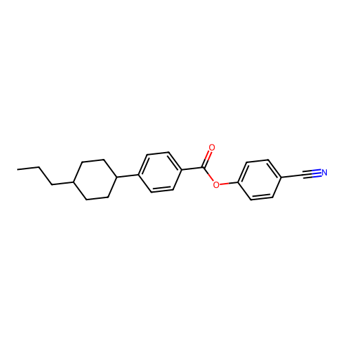 4-Cyanophenyl 4-(trans-4-propylcyclohexyl)benzoate structure