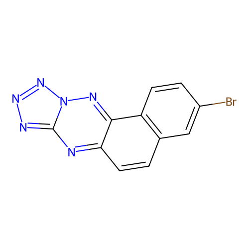 3-Bromonaphtho(2,1-e)tetraazolo(1,5-b)(1,2,4)triazine structure
