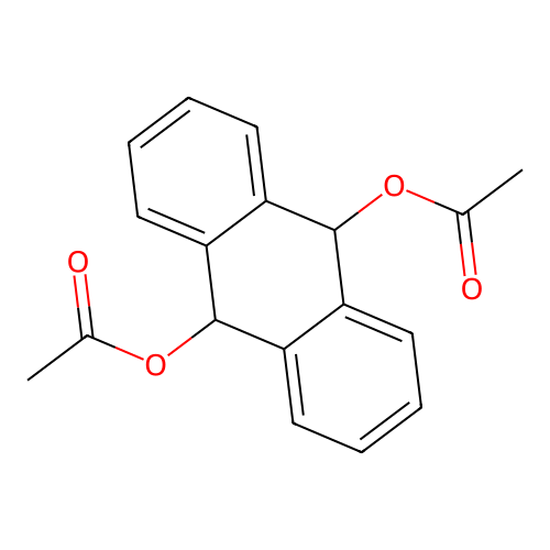 9,10-Dihydroanthracene-9,10-diyl diacetate structure
