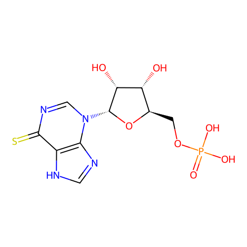 Thiopurinol ribonucleoside monophosphate structure
