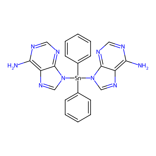 bis(adeninato-N(9))-diphenyltin IV structure