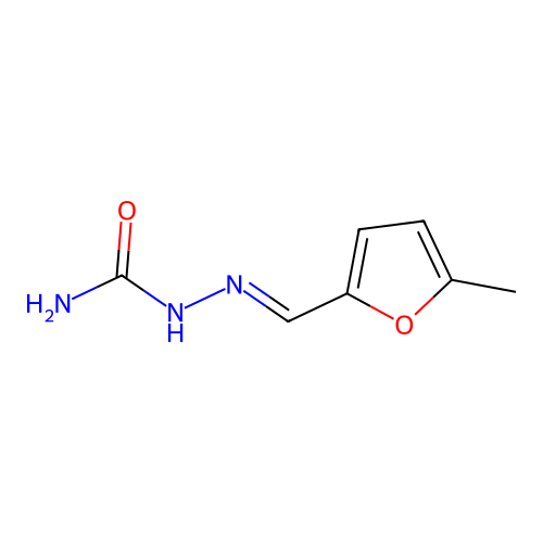 5-Methyl-(2-furaldehyde) semicarbazone structure