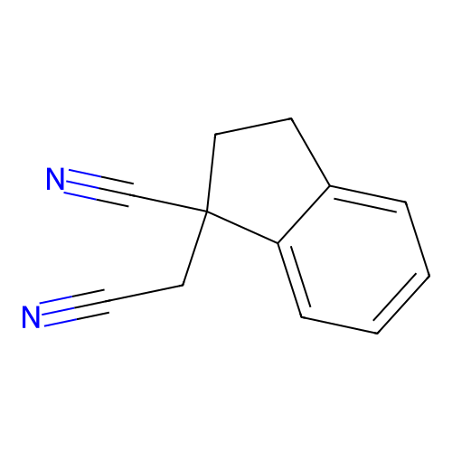 1-(Cyanomethyl)-2,3-dihydroindene-1-carbonitrile structure
