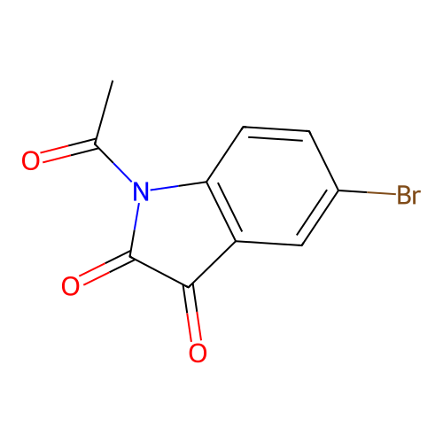 1-Acetyl-5-bromo-1H-indole-2,3-dione structure