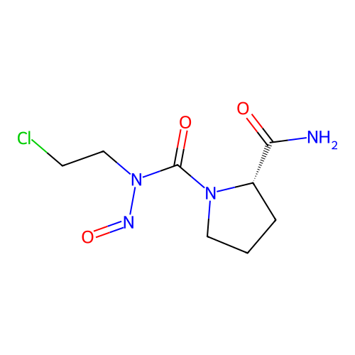 1,2-Pyrrolidinedicarboxamide, N1-(2-chloroethyl)-N1-nitroso-, (S)- structure