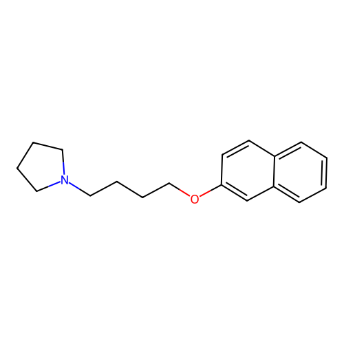 Pyrrolidine, 1-[4-(2-naphthalenyloxy)butyl]- structure