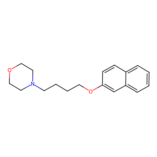 Morpholine, 4-[4-(2-naphthalenyloxy)butyl]- structure