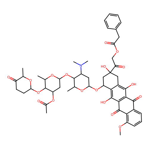 [2-[4-[5-[4-acetyloxy-6-methyl-5-(6-methyl-5-oxooxan-2-yl)oxyoxan-2-yl]oxy-4-(dimethylamino)-6-methyloxan-2-yl]oxy-2,5,12-trihydroxy-7-methoxy-6,11-dioxo-3,4-dihydro-1H-tetracen-2-yl]-2-oxoethyl] 2-phenylacetate structure