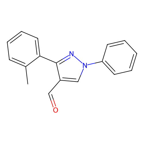 3-(2-methylphenyl)-1-phenyl-1H-pyrazole-4-carbaldehyde structure
