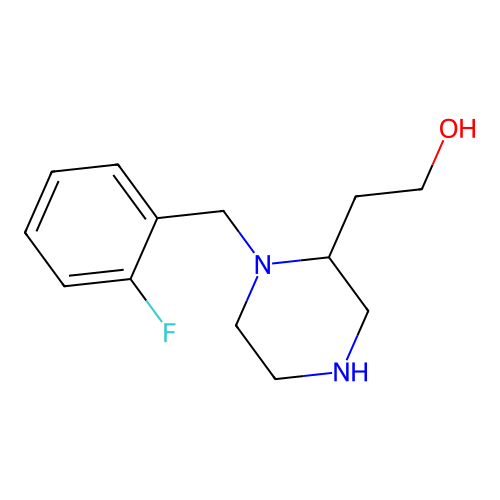 2-[1-(2-Fluorobenzyl)-2-piperazinyl]ethanol structure