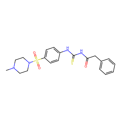 N-({4-[(4-methylpiperazin-1-yl)sulfonyl]phenyl}carbamothioyl)-2-phenylacetamide structure