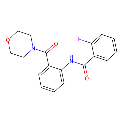 2-iodo-N-[2-(4-morpholinylcarbonyl)phenyl]benzamide structure