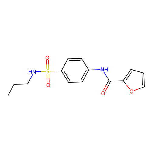 N-[4-(propylsulfamoyl)phenyl]furan-2-carboxamide structure