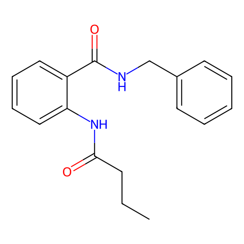 N-benzyl-2-(butanoylamino)benzamide structure