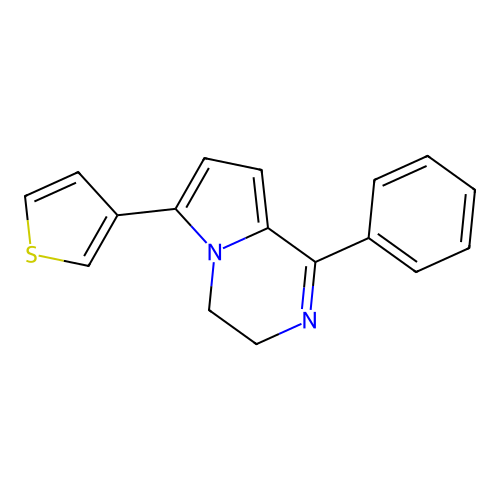 1-Phenyl-6-(3-thienyl)-3,4-dihydropyrrolo[1,2-a]pyrazine structure
