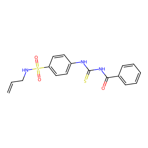 N-[[4-(prop-2-enylsulfamoyl)phenyl]carbamothioyl]benzamide structure