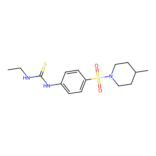 1-Ethyl-3-[4-(4-methylpiperidin-1-yl)sulfonylphenyl]thiourea structure