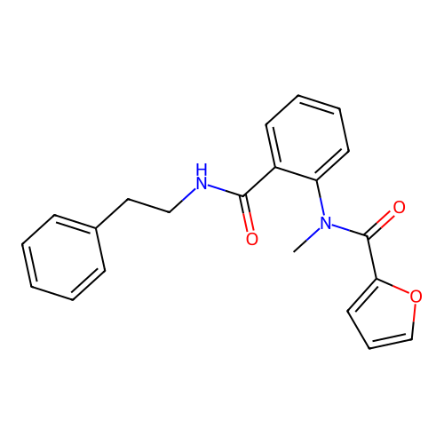 N-methyl-N-{2-[(2-phenylethyl)carbamoyl]phenyl}furan-2-carboxamide structure