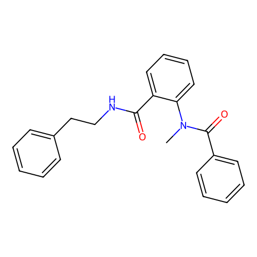 2-[benzoyl(methyl)amino]-N-(2-phenylethyl)benzamide structure