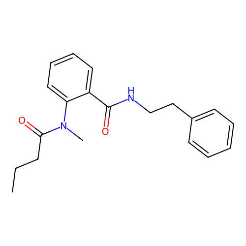 2-[butyryl(methyl)amino]-N-(2-phenylethyl)benzamide structure