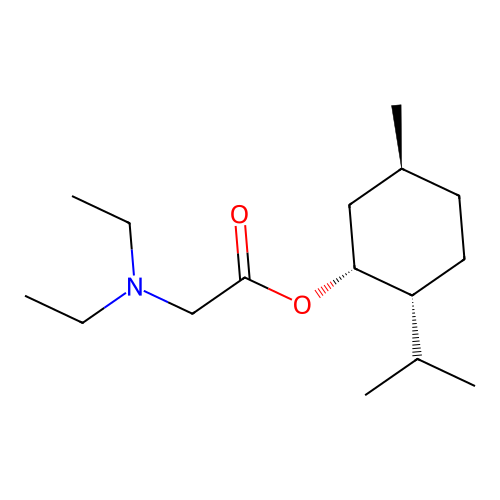 Menthol (-)-N,N-diethylaminoacetate structure