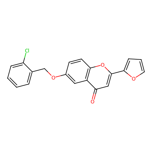 6-[(2-Chlorophenyl)methoxy]-2-(furan-2-yl)chromen-4-one structure