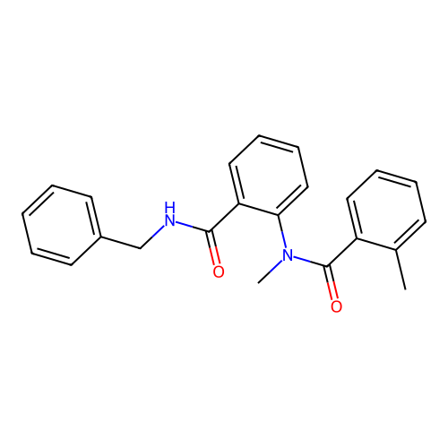 N-[2-(benzylcarbamoyl)phenyl]-N,2-dimethylbenzamide structure