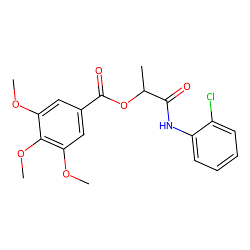 [1-(2-Chloroanilino)-1-oxopropan-2-yl] 3,4,5-trimethoxybenzoate structure