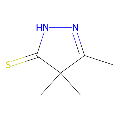 2,4-dihydro-4,4,5-trimethyl-3H-pyrazole-3-thione structure