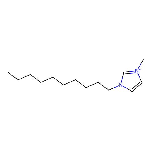 1-Decyl-3-methylimidazolium structure
