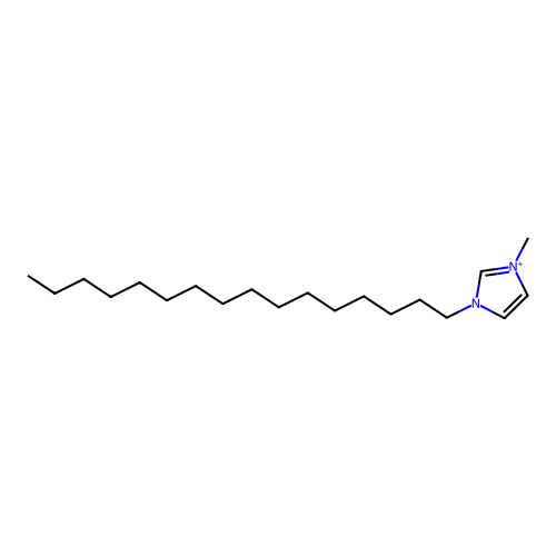1-Hexadecyl-3-methylimidazolium structure