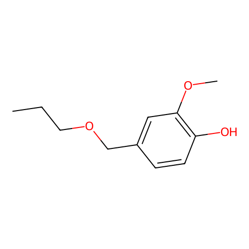 Phenol, 2-methoxy-4-(propoxymethyl)- structure