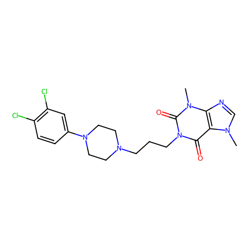 Theobromine, 1-(3-(4-(3,4-dichlorophenyl)-1-piperazinyl)propyl)- structure