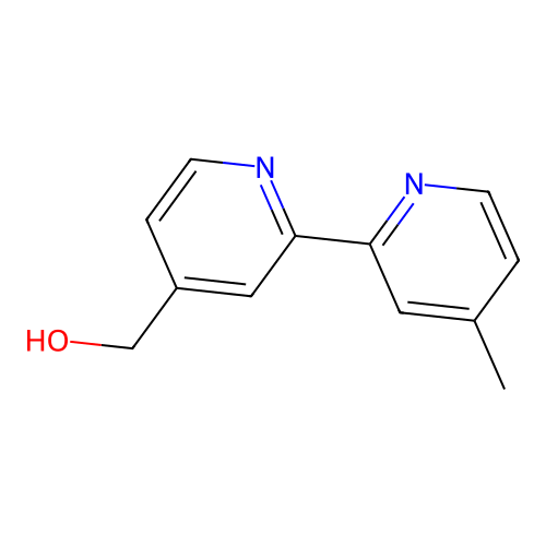 4-Hydroxymethyl-4'-methyl-2,2'-bipyridyl structure