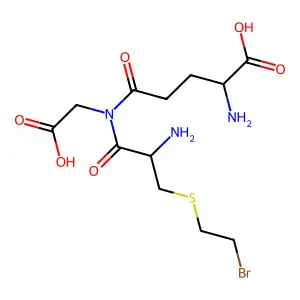 Glycine, L-gamma-glutamyl-S-(2-bromoethyl)-L-cysteinyl- structure