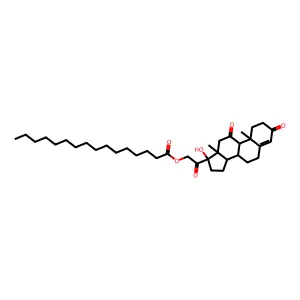 17,21-Dihydroxypregn-4-ene-3,11,20-trione 21-palmitate structure