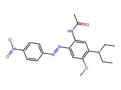 N-(5-(Diethylamino)-4-methoxy-2-((4-nitrophenyl)azo)phenyl)acetamide structure