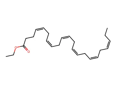 Ethyl docosahexaenate structure