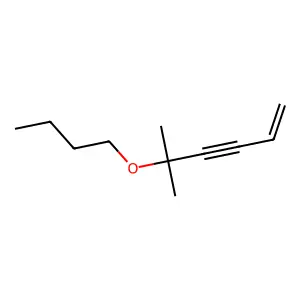 Dimethylvinylethynylmethanol butyl ether structure