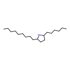 Pyrrolidine, 2-hexyl-5-nonyl- structure