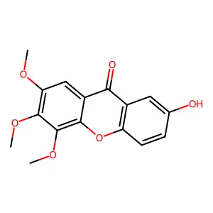 9H-Xanthen-9-one, 7-hydroxy-2,3,4-trimethoxy- structure