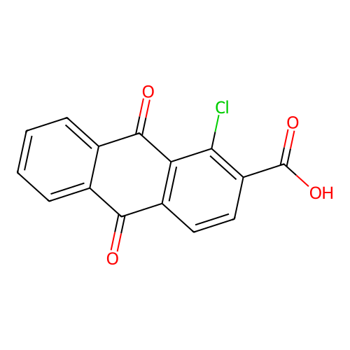 1-Chloro-9,10-dioxo-9,10-dihydro-anthracene-2-carboxylic acid structure