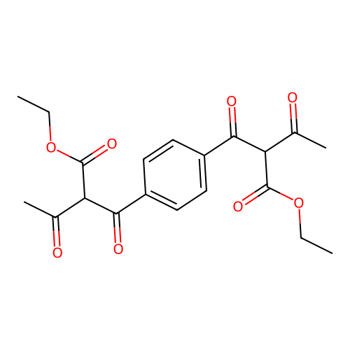 Ethyl 2-[4-(2-ethoxycarbonyl-3-oxobutanoyl)benzoyl]-3-oxobutanoate structure