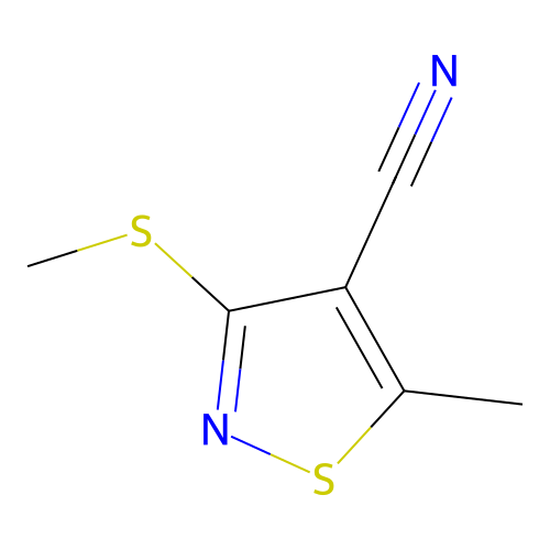 5-Methyl-3-(methylsulfanyl)-4-isothiazolecarbonitrile structure