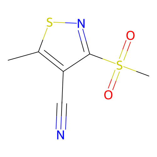 5-Methyl-3-(methylsulfonyl)-4-isothiazolecarbonitrile structure