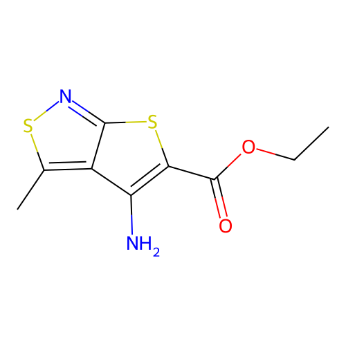 Ethyl 4-amino-3-methylthieno[2,3-c][1,2]thiazole-5-carboxylate structure